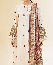 Nishat Off White Cambric Suit- Pakistani Lawn Dress