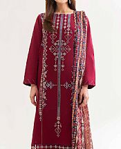 Nishat Deep Carmine Cambric Suit- Pakistani Lawn Dress