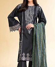 Nishat Black Cambric Suit- Pakistani Lawn Dress