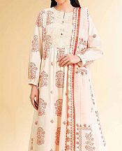 Nishat Ivory Lawn Suit- Pakistani Designer Lawn Suits