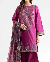 Nishat Pale Magenta Cambric Suit- Pakistani Designer Lawn Suits