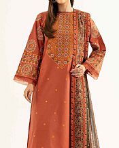 Nishat Rust Cambric Suit- Pakistani Lawn Dress