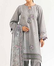Nishat Grey Cambric Suit- Pakistani Lawn Dress