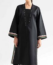 Nishat Black Lawn Suit (2 pcs)- Pakistani Designer Lawn Suits