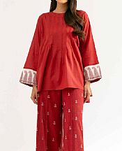 Nishat Persian Red Lawn Suit (2 pcs)- Pakistani Lawn Dress