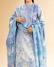 Nishat Blue Lawn Suit- Pakistani Lawn Dress