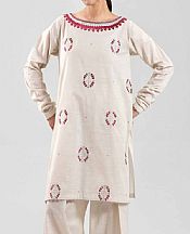 Nishat Off White Cambric Suit (2 pcs)- Pakistani Lawn Dress