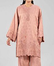 Nishat Light Peach Jacquard Suit (2 pcs)- Pakistani Designer Lawn Suits