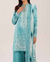 Nishat Cyan`Lawn Suit (2 pcs)- Pakistani Lawn Dress