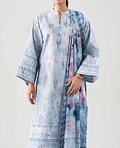 Nishat Pale Aqua Lawn Suit (2 pcs)- Pakistani Designer Lawn Suits