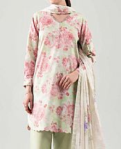 Nishat Light Green/Pink Lawn Suit (2 pcs)- Pakistani Lawn Dress