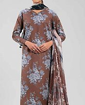 Nishat Pastel Brown Lawn Suit (2 pcs)- Pakistani Lawn Dress