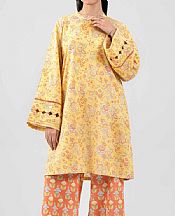 Nishat Sand Gold/Coral Cambric Suit (2 pcs)- Pakistani Lawn Dress
