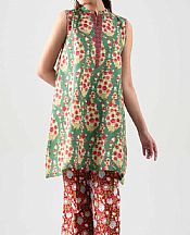 Nishat Viridian Green Cambric Suit (2 pcs)- Pakistani Lawn Dress