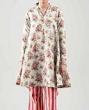 Nishat Off White Cambric Suit (2 pcs)- Pakistani Designer Lawn Suits