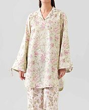 Nishat Off White Cambric Suit (2 pcs)- Pakistani Lawn Dress