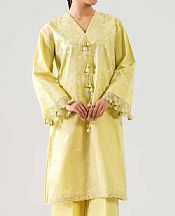 Nishat Light Yellow Lawn Suit (2 pcs)- Pakistani Designer Lawn Suits