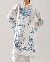 Nishat White/Blue Lawn Suit (2 pcs)- Pakistani Lawn Dress