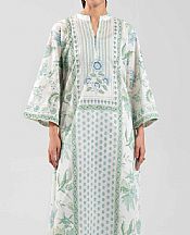 Nishat Off White Lawn Suit (2 pcs)- Pakistani Designer Lawn Suits