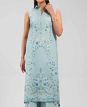 Nishat Pale Aqua Lawn Suit (2 pcs)- Pakistani Designer Lawn Suits