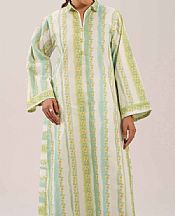 Nishat Off White/Green Lawn Suit (2 pcs)- Pakistani Designer Lawn Suits