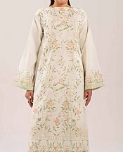 Nishat Off White Lawn Suit (2 pcs)- Pakistani Designer Lawn Suits