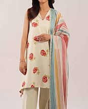 Nishat Beige Lawn Suit- Pakistani Lawn Dress