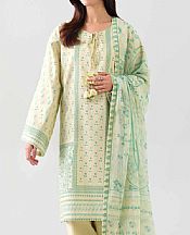 Nishat Off White/Pastel Green Lawn Suit- Pakistani Lawn Dress