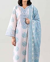 Nishat Off White/Light Blue Lawn Suit- Pakistani Lawn Dress