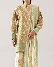 Nishat Light Orange/Cream Lawn Suit- Pakistani Lawn Dress