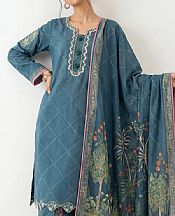 Nishat Hippie Blue Lawn Suit- Pakistani Designer Lawn Suits
