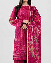 Nishat Cerise Pink Lawn Suit- Pakistani Lawn Dress