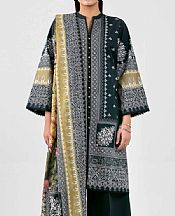 Nishat Black/Off White Lawn Suit- Pakistani Designer Lawn Suits