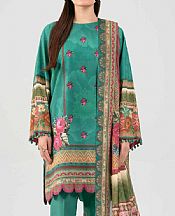 Nishat Sea Green Lawn Suit- Pakistani Designer Lawn Suits