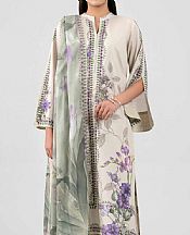 Nishat Beige Lawn Suit- Pakistani Lawn Dress