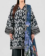 Nishat Black/Off White Lawn Suit- Pakistani Designer Lawn Suits