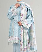Nishat Light Blue Lawn Suit- Pakistani Designer Lawn Suits