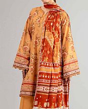 Nishat Faded Orange Lawn Suit- Pakistani Lawn Dress