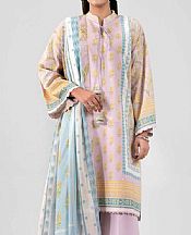 Nishat Light Mauve Lawn Suit- Pakistani Designer Lawn Suits