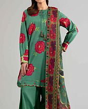 Nishat Green Lawn Suit- Pakistani Lawn Dress