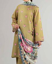 Nishat Tan Lawn Suit- Pakistani Lawn Dress