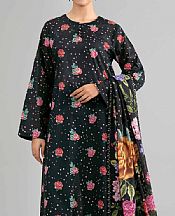 Nishat Black Lawn Suit- Pakistani Lawn Dress