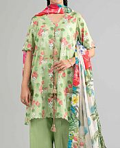 Nishat Light Green Lawn Suit- Pakistani Designer Lawn Suits
