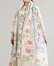 Nishat Off White Lawn Suit- Pakistani Lawn Dress