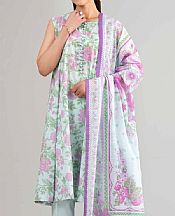 Nishat Ice Blue Lawn Suit- Pakistani Designer Lawn Suits