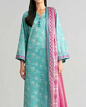 Nishat Turquoise Lawn Suit- Pakistani Lawn Dress