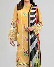 Nishat Sand Gold Lawn Suit- Pakistani Lawn Dress
