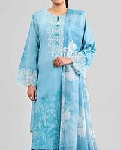 Nishat Light Cornflower Blue Lawn Suit- Pakistani Lawn Dress