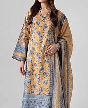 Butterscotch/Blue Lawn Suit (2 pcs)