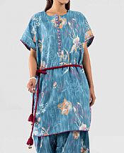 Dull Blue Lawn Suit (2 pcs)